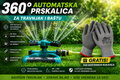💦 360° Automatska Rotirajuća Prskalica za Baštu i Travnjak + 🎁 POKLON Baštenske rukavice